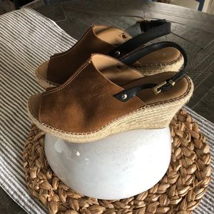 Anthropology Slingback espadrille wedges